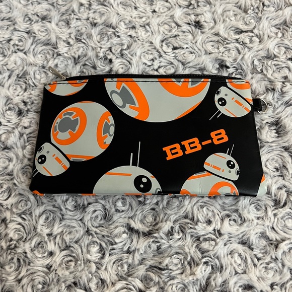 Star Wars BB-8 Robot Zippered Coin Purse Bag Case Droid Lucas Film Merch Kawaii - Picture 2 of 7